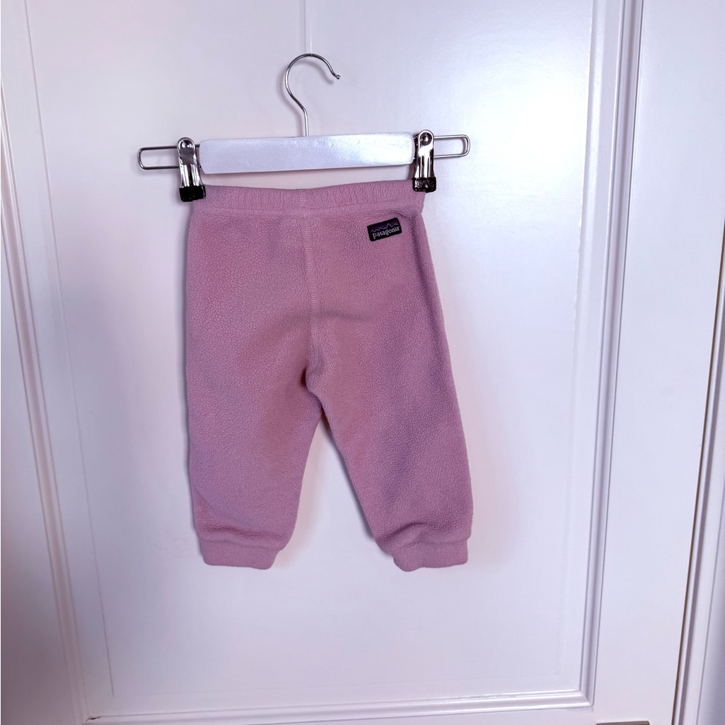 Patagonia Baby Pale Pink Purple Synchilla Fleece Pants Size 6m Style #61070